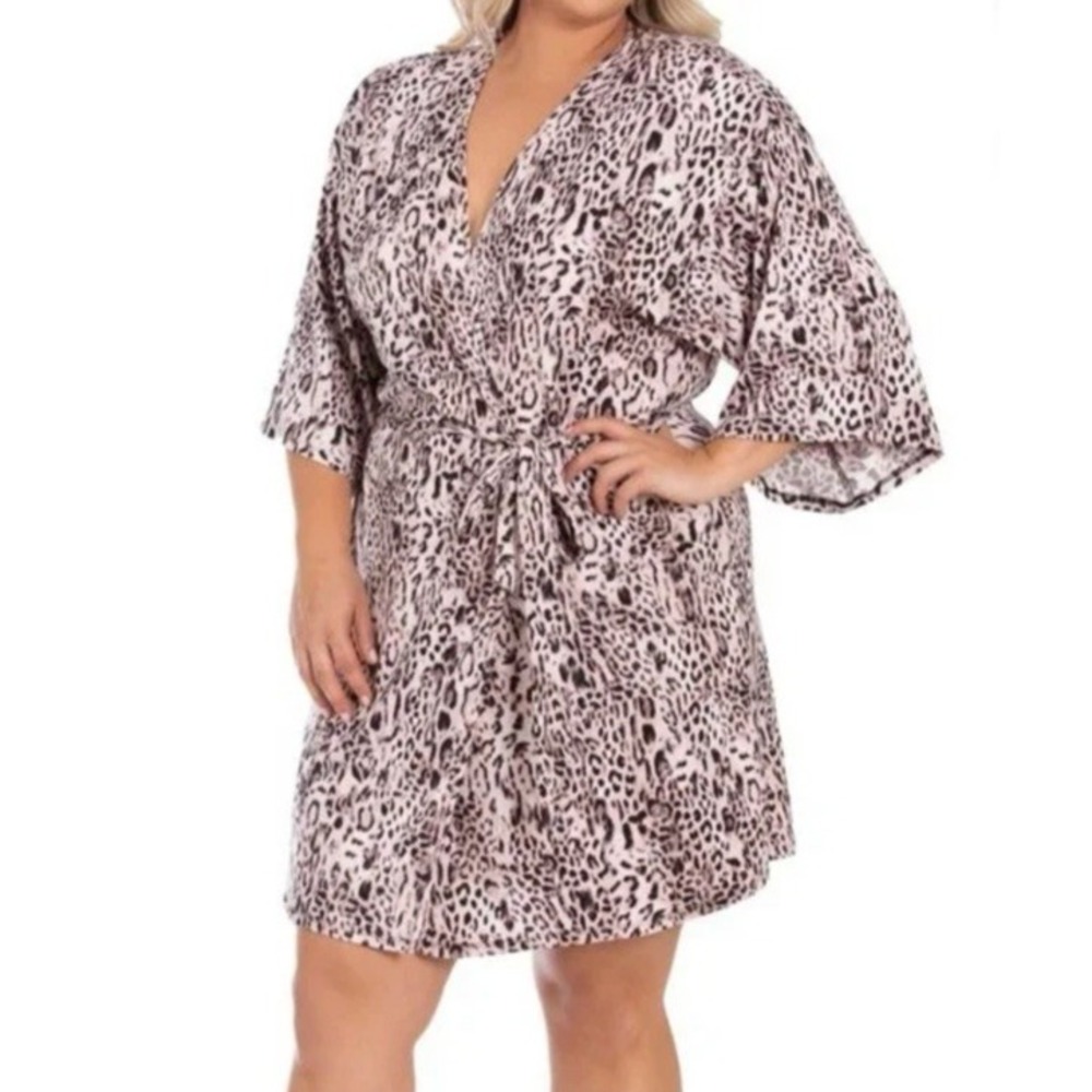 Secret Treasures 3/4 Sleeve Animal Print Knit Robe Large/Extra Large NEW